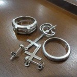 金プラチナリングピアス8-14