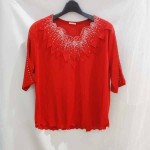 ダンス服赤トップス9-19