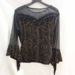 ダンス服黒金模様トップス9-1