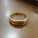 金プラチナ甲丸リング9-23