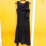 ダンス服サテンドレス黒10-11