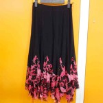 ダンス服スカート黒ピンク10-