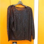ダンス服トップスギラギラ黒1