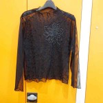 ダンス服トップス透け黒10-11