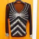 ダンス服トップス透け黒スパ