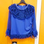 ダンス服トップス青10-11