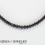 K18WG ホワイトゴールド ブラックダイヤモンド 30ct デザイン ネックレス