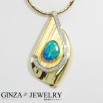 K18×pt900 コンビ ダイヤモンド 0.3ct ネックレス ペンダント