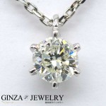 pt850 pt900 プラチナ ダイヤモンド 0.421ct I1 ネックレス 鑑定書付