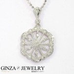 pt900 pt850 プラチナ ダイヤモンド 0.27ct デザイン ネックレス