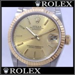 ロレックス ROLEX デイトジャスト 68273 ボーイズ L番 YG×SS 自動巻き