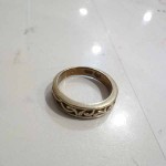 金プラチナK9WG唐草リング12-