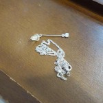 金プラチナｋ14ｐｔ850ピアス