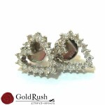750ハートダイヤピアス